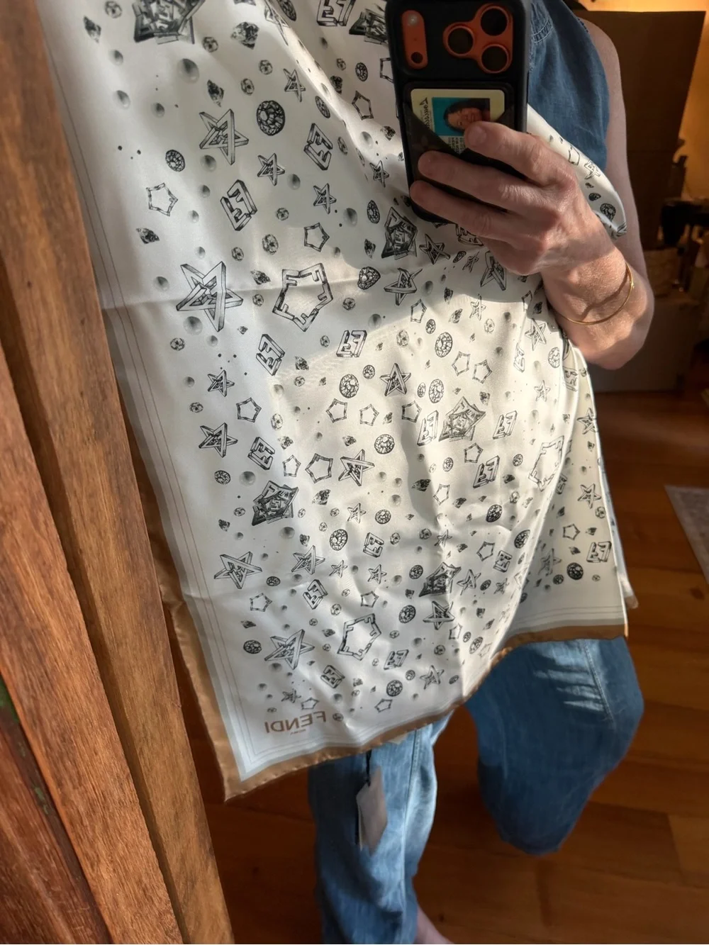 Fendi silk scarf NWT